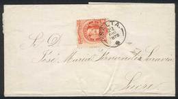 ARGENTINA: Folded Cover Franked By GJ.38, SALTA Datestamp With Maltese Cross Of 22/DE/1878 Perfectly Applied, Very Hands - Other & Unclassified