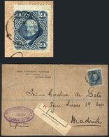 ARGENTINA: Registered Cover Sent From Buenos Aires To Madrid On 1/JL/1892, Franked By GJ.55 Alone, Cancelled "CERTIFICAD - Autres & Non Classés