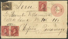 ARGENTINA: RARE DESTINATION: 5c. Liberty Head Stationery Envelope With Additional Postage (total 36c.), Sent By Register - Sonstige & Ohne Zuordnung