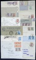 ARGENTINA: 13 Covers, Postal Stationeries, Etc. Used Between 1918 And 1921 Franked With Stamps Of San Martín Issues Of B - Sonstige & Ohne Zuordnung