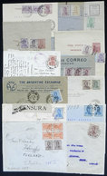 ARGENTINA: 13 Covers, Postal Stationeries, Etc. Used Between 1918 And 1921 Franked With Stamps Of San Martín Issues Of B - Autres & Non Classés