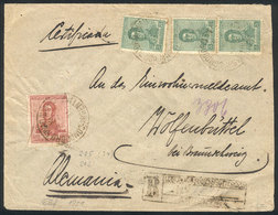 ARGENTINA: NO/1920 Comodoro Rivadavia - Germany, Registered Cover With Nice Postage Of 39c. Including GJ.508 (30c. With  - Other & Unclassified