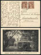 ARGENTINA: Rare Postcard With View Of "Pensión Granja Monte Verde, Los Cardales", Franked By GJ.795 X2, Cancelled LOS CA - Autres & Non Classés
