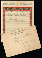 ARGENTINA: Deluxe Telegram Sent From Mendoza To Buenos Aires On 3/JUN/1947, With Its Original Envelope, Very Nice And Of - Sonstige & Ohne Zuordnung