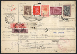 ARGENTINA: Despatch Note Sent To Italy On 31/JA/1955, Franked By GJ.764A (10P. Grapes) + Other Values, Excellent Quality - Other & Unclassified