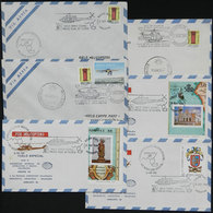 ARGENTINA: HELICOPTER FLIGHTS: 6 Covers Flown In 1987 And 1988, VF Quality! - Other & Unclassified