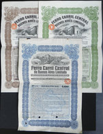 ARGENTINA: BONDS Of  Ferrocarril Central Buenos Aires Limitada, 3 Certificates Of £100 (2 Different) And £1,000, All Wit - Autres & Non Classés