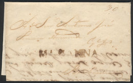 BRAZIL: Entire Letter Dated 9/AU/1837, With Straightline Mark Of MARIANNA (Minas Gerais), Handsome. RHM Catalog Value 1, - Other & Unclassified