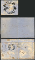 BRAZIL: Entire Letter Dated PELOTAS 4/MAY/1864, Sent To Alegrete, With Backstamp Of Pelotas, Very Interesting! - Sonstige & Ohne Zuordnung