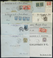BRAZIL: 9 Covers Used Between 1915 And 1919, Interesting Postages, VF Quality! - Autres & Non Classés