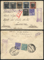 BRAZIL: Registered Airmail Cover Sent From Sao Paulo To Italy On 23/MAY/1930, With Arrival Backstamp Of 2/JUN, Handsome  - Sonstige & Ohne Zuordnung