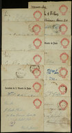 BRAZIL: RHM.EN-78, 14 Stationery Envelopes (with Watermark) Used Between 1931/32, With Interesting Postmarks: Baurú S. P - Sonstige & Ohne Zuordnung