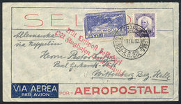 BRAZIL: Cover Sent From Porto Alegre To Germany On 13/SE/1932, With Special Handstamp Of The Flight And Friedrichshafen  - Autres & Non Classés