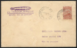 BRAZIL: Cover Flown By ZEPPELIN, Sent From Recife To Rio De Janeiro On 4/AU/1934, VF! - Autres & Non Classés