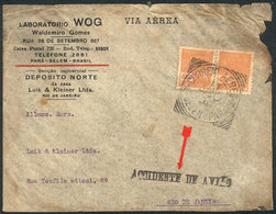 BRAZIL: AIRPLANE CRASH COVER: 11/AU/193?, Cover Sent From Pará To Rio De Janeiro, With Signs Of Having Been Salvaged Fro - Other & Unclassified