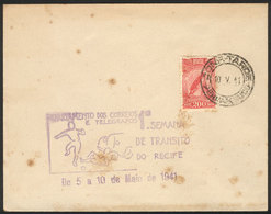 BRAZIL: Cover Commemorating The 1st TRANSIT WEEK In Recife, Cancelled On 10/MAY/1941 Along Special Violet Handstamp! - Other & Unclassified