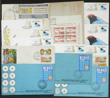 BRAZIL: Lot Of 14 Covers And First Card Cards + Other Interesting Items, Some With Minor Defects, Most Of Fine To VF Qua - Collections, Lots & Séries