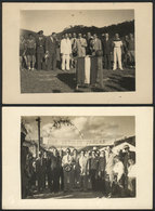 BRAZIL: 2 Real Photo PC With Views Of Politicians At A Sport Event, Dated Conceição Do Castelo 31/MAY/1945, VF Quality - Other & Unclassified