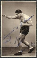 BRAZIL: Fotograph (postcard-size) Of A Brazilian Boxer In The Berlin Olympic Games Of 1936, Dedicated And Signed, VF Qua - Other & Unclassified