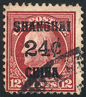CHINA: Sc.K11, 24c. On 12c., Used, VF Quality, Catalog Value US$160. - Otros & Sin Clasificación