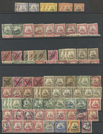 GERMAN COLONIES: 4 Stock Cards With More Than 160 Stamps Of German Colonies In Africa, With A Wide Range Of Cancels, VF  - Otros & Sin Clasificación
