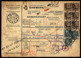 DENMARK: Despatch Note Of Parcel Post With Nice Postage, Sent From Slagelse To Argentina On 17/OC/1951, Interesting! - Autres & Non Classés