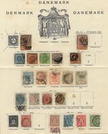 DENMARK: Very Nice Collection In Old Album Pages, Including Several Rare And Scarce Stamps, And Also Good Cancels, Gener - Autres & Non Classés