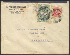 SPAIN: Airmail Cover Sent From LAS PALMAS To Germany On 7/AP/1937 With Nice Postage! - Other & Unclassified