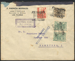 SPAIN: Airmail Cover Sent From LAS PALMAS To Germany On 17/AP/1937 With Nice Postage! - Sonstige & Ohne Zuordnung