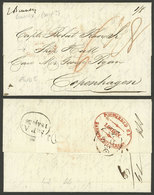 UNITED STATES: 17/MAR/1837 BOSTON - "Suip Hull" In Copenhagen, With Red Oval Backstamp: FORWARDED BY BARING BROTHERS & C - Covers & Documents