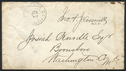 UNITED STATES: Cover Sent With FREE FRANKING On 25/JUL/1866 By Senator J.Cresnell, With Postal Marking: CONGRESS - JULY  - Storia Postale