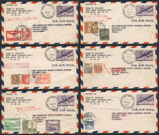 UNITED STATES: 1/NO/1946: 27 Test Flight Covers Sent Via Pan American To Various Countries In South And Central America  - Covers & Documents