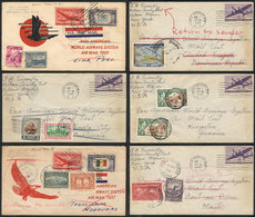 UNITED STATES: 1/NO/1946: 28 Test Flight Covers Sent Via Pan American To Various Countries In South And Central America  - Lettres & Documents