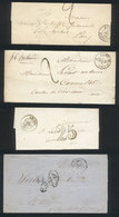 FRANCE: 12 Complete Letters Or Folded Covers Used Between 1847 And 1857, Very Interesting Postal Markings, One From ALGI - Sonstige & Ohne Zuordnung