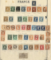 FRANCE: Collection In Very Old Album Pages, Including Scarce And Interesting Stamps And It May Also Include Color Variet - Altri & Non Classificati