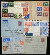 GREAT BRITAIN: 6 Covers Or Aerograms Used Between 1940 And 1952, Nice Postages And Postal Marks, Some With Defects, Low  - Sonstige & Ohne Zuordnung