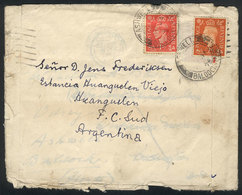 GREAT BRITAIN: Cover Sent From Ashwell To Argentina On 23/JA/1942, Recycling A Cover Used In London By Affixing A Paper  - Other & Unclassified