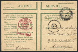 GREAT BRITAIN: Envelope For Military Mail From The War Front Sent To Alexandria (EGYPT) On 14/MAY/1944, VF Quality! - Autres & Non Classés