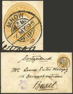 INDIA: 2a.6p. Stationery Envelope Sent From MHOW To Switzerland On 2/MAY/1895, Interesting! - Other & Unclassified