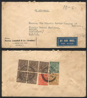 BRITISH INDIA: Airmail Cover Sent From Bombay To USA On 14/SE/1936 With Nice Postage On Back, VF Quality! - Autres & Non Classés