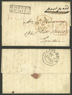 IRELAND: 4/MAY/1827 LIMERICK - London, Entire Letter With Black Framed "PAID AT LIMERICK", Transit Mark Of Dublin 5/MAY  - Andere & Zonder Classificatie