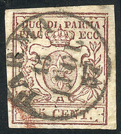 ITALY: Sc.10, 1857 25c. Redish Chestnut, Good Example! - Parme