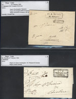 ITALY: Collection Of 38 Letters With Pre-stamp Markings And Stampless Letters (used Between 1809 And 1884), In General O - Lombardo-Veneto