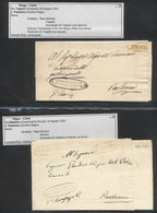 ITALY: Kingdom Of Napoli And Sicilia: Collection Of 44 Letters With Pre-stamp Markings And Stampless Letters (used Betwe - Neapel