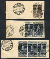 ITALY: Sc.124/5 (Sassone 97/98), Used On Fragments Postmarked VENEZIA 25/APR/1912 (first Day Of Issue), Very Fine Qualit - Ohne Zuordnung