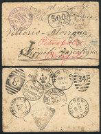 ITALY: Cover (opened On 3 Sides For Display) Posted Stampless From AULETA? On 26/MAY/1885 To Reach The Addressee In "Pit - Non Classés