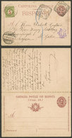 ITALY: 7½c. Double Postal Card With ATTACHED PAID REPLY Sent From Busto Arsizio To Switzerland On 20/FE/1901, With Swiss - Non Classés