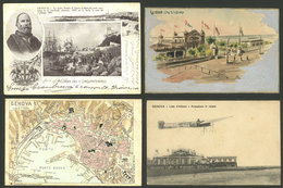 ITALY: GENOVA: 14 Old Postcards With Fantastic Views, Very Fine General Quality, Good Opportunity At LOW START! IMPORTAN - Other & Unclassified