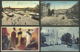 ITALY: TORINO: 12 Old Postcards With Fantastic Views, Very Fine General Quality, Good Opportunity At LOW START! IMPORTAN - Other & Unclassified