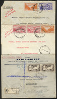 LEBANON: 3 Covers (1 Registered) Sent To England In 1946/7, Interesting! - Liban